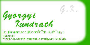 gyorgyi kundrath business card